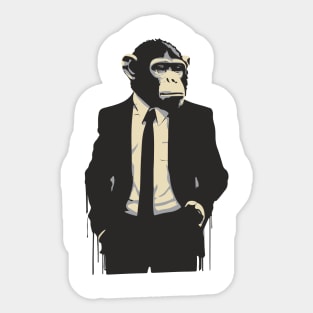 buisiness monkey Sticker